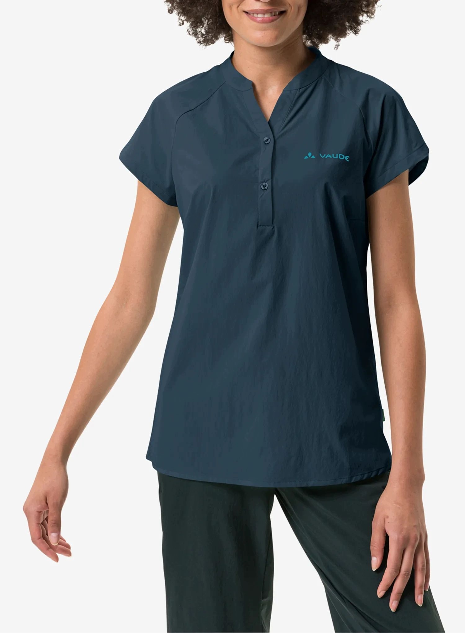 Polokošile Vaude Yaras Sl Shirt II dark sea uni 42 (L)