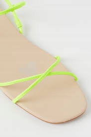 Sandały z wąskimi paskami neonowe H&M Roz. 38 Rozmiar 38