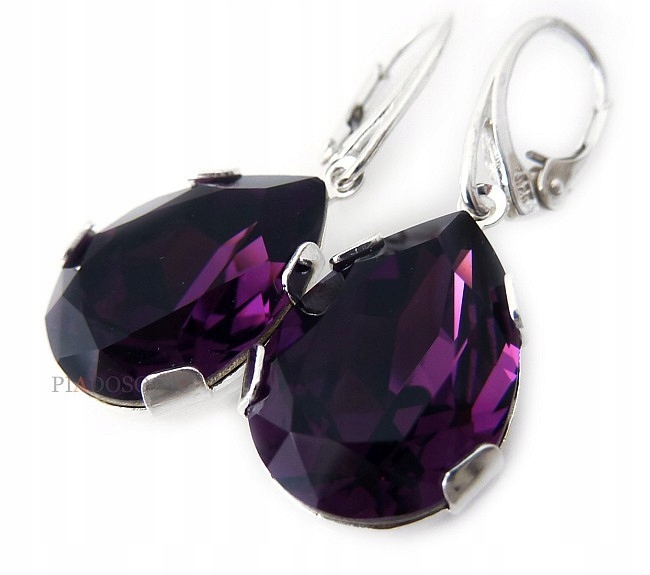 Krystaly Nové Krásné Unikátní Náušnice Amethyst