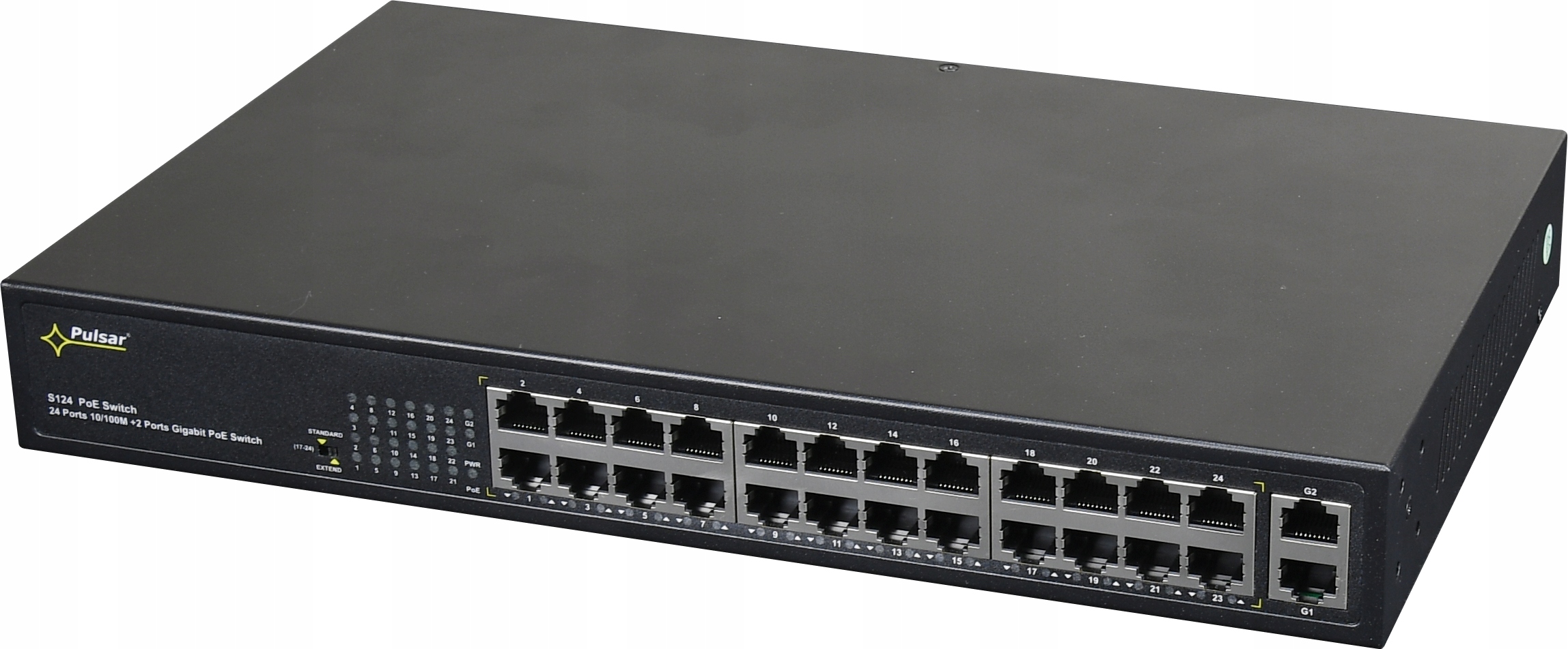 Switch PoE 26-portový pro 24 Ip kamer S124WP Pulsar