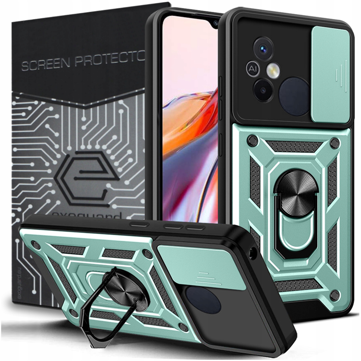 

Etui Pancerne Case Cover+szkło do Xiaomi Redmi 12C