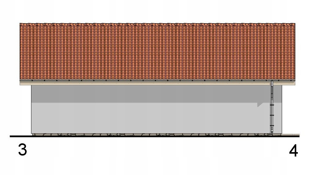 PROJEKT BUDYNKU GOSPODARCZEGO G010 Długość 6 m