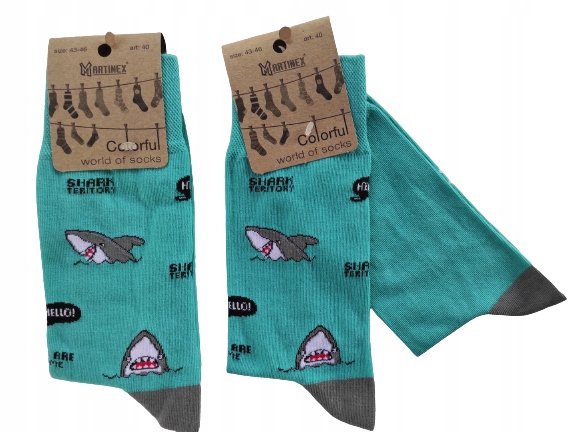 

Skarpetki bawełna kolorowe Rekiny 39-42