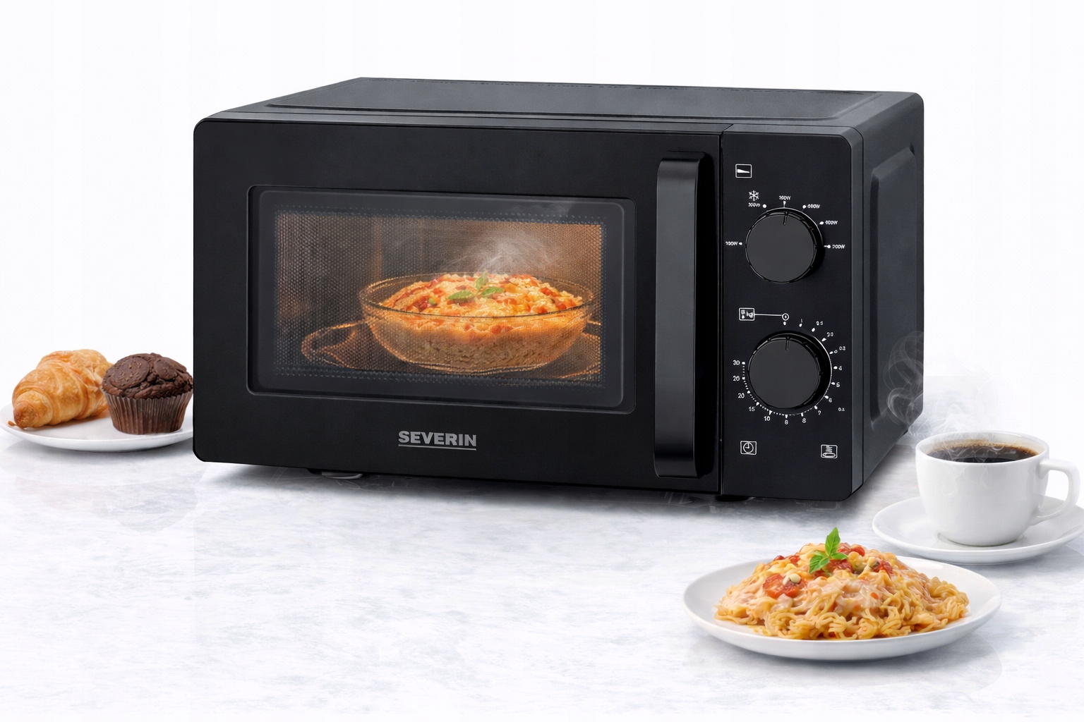 Severin Mw 9180 Mikrofalówka Solo 19L 700W 6 Poziomów Mocy Timer