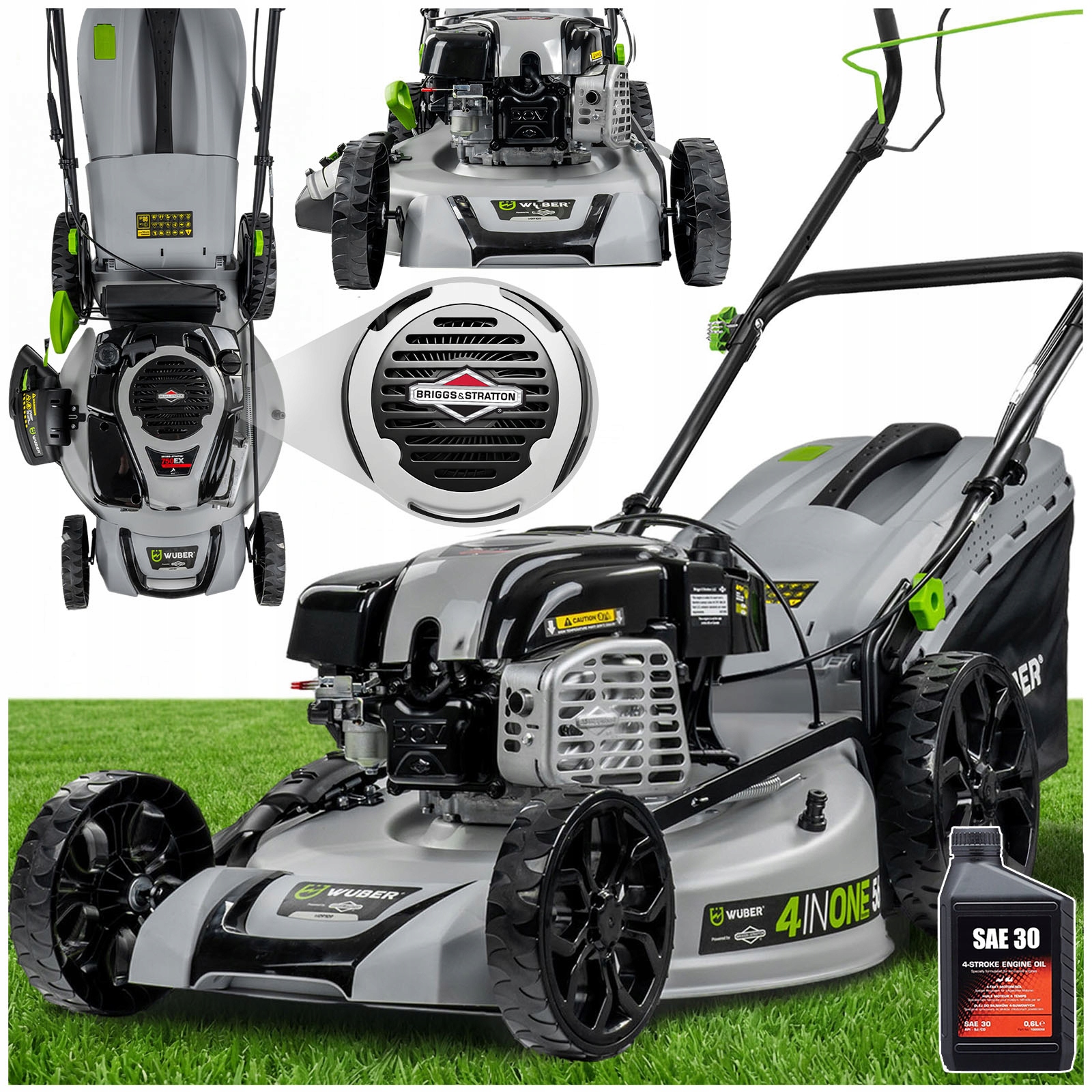Kosiarka Spalinowa Z Napędem Briggs & Stratton 750 Do Trawy Mocna 51CM 4W1