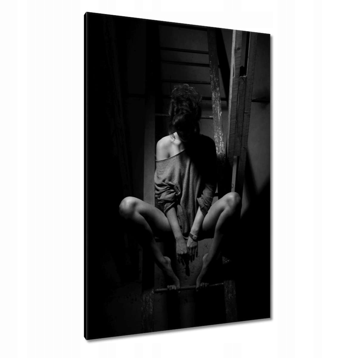 Obrazy 80x120 Černobílé fotka kočky