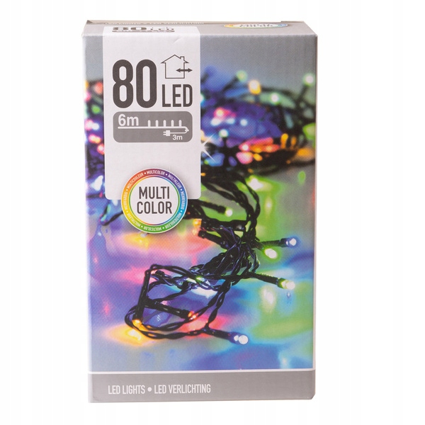 

Zewnętrzne i wewn lampki 80 Led 6m kolorowe