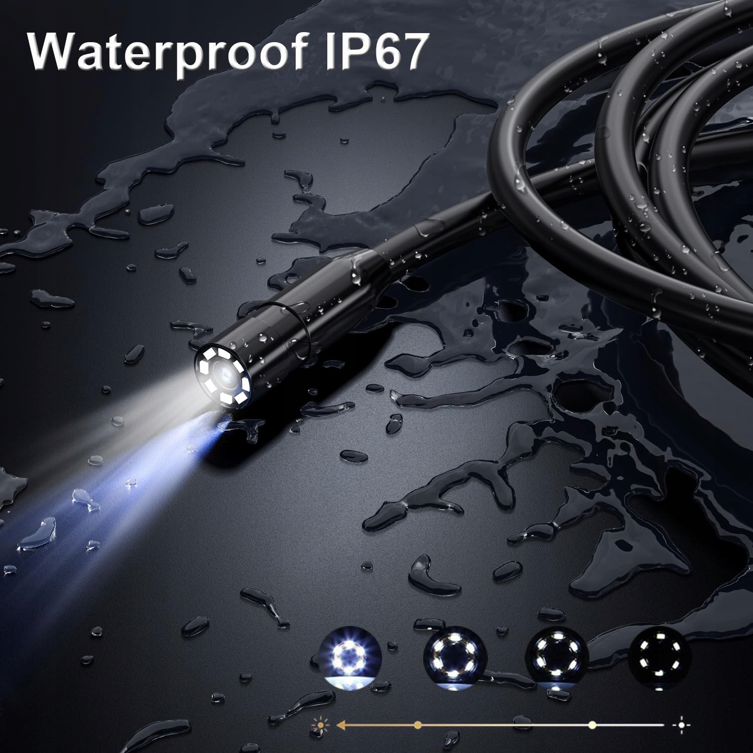 ENDOSKOPKAMERA 8mm IP67 Wodoodporna 4.3" IPS 1080P HD 5M — miniatura 5