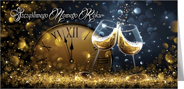 

Kartka noworoczna bez życzeń pusta składana LBT993