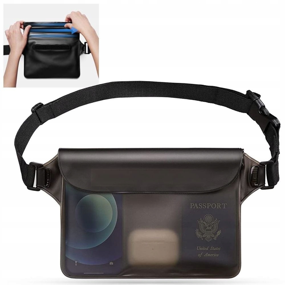 

Wodoszczelna Nerka Etui Saszetka IPX8 Smoke Black