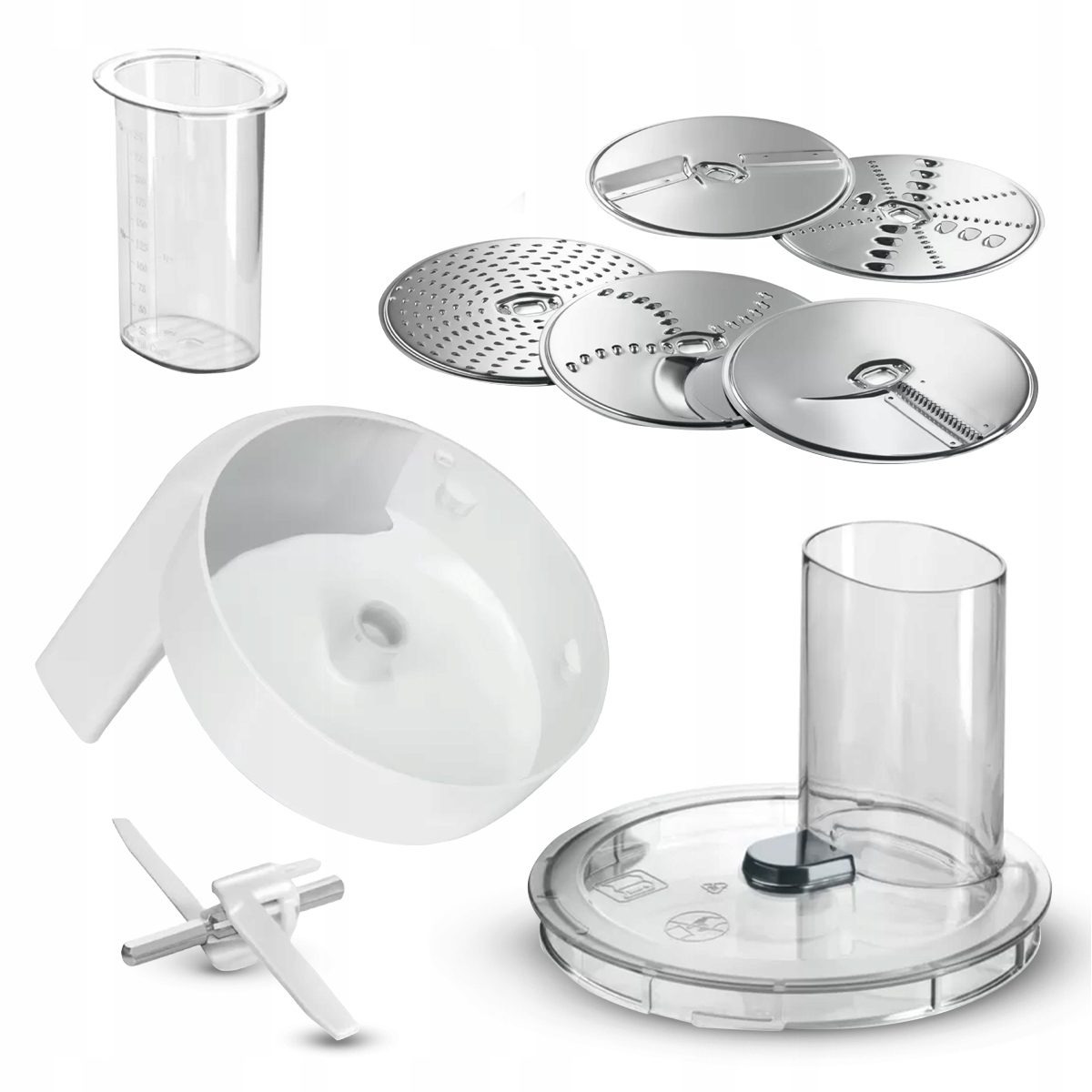 Zestaw VeggieLove Bosch MUZ5VL1 Rozdrabniacz 5 tarcz Pokrywa Popychacz