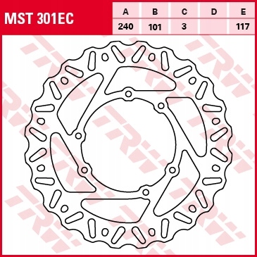 Trw Zf Predný Brzdový Kotúč Honda Cr 125 250 95-07, Crf 250 450 R X