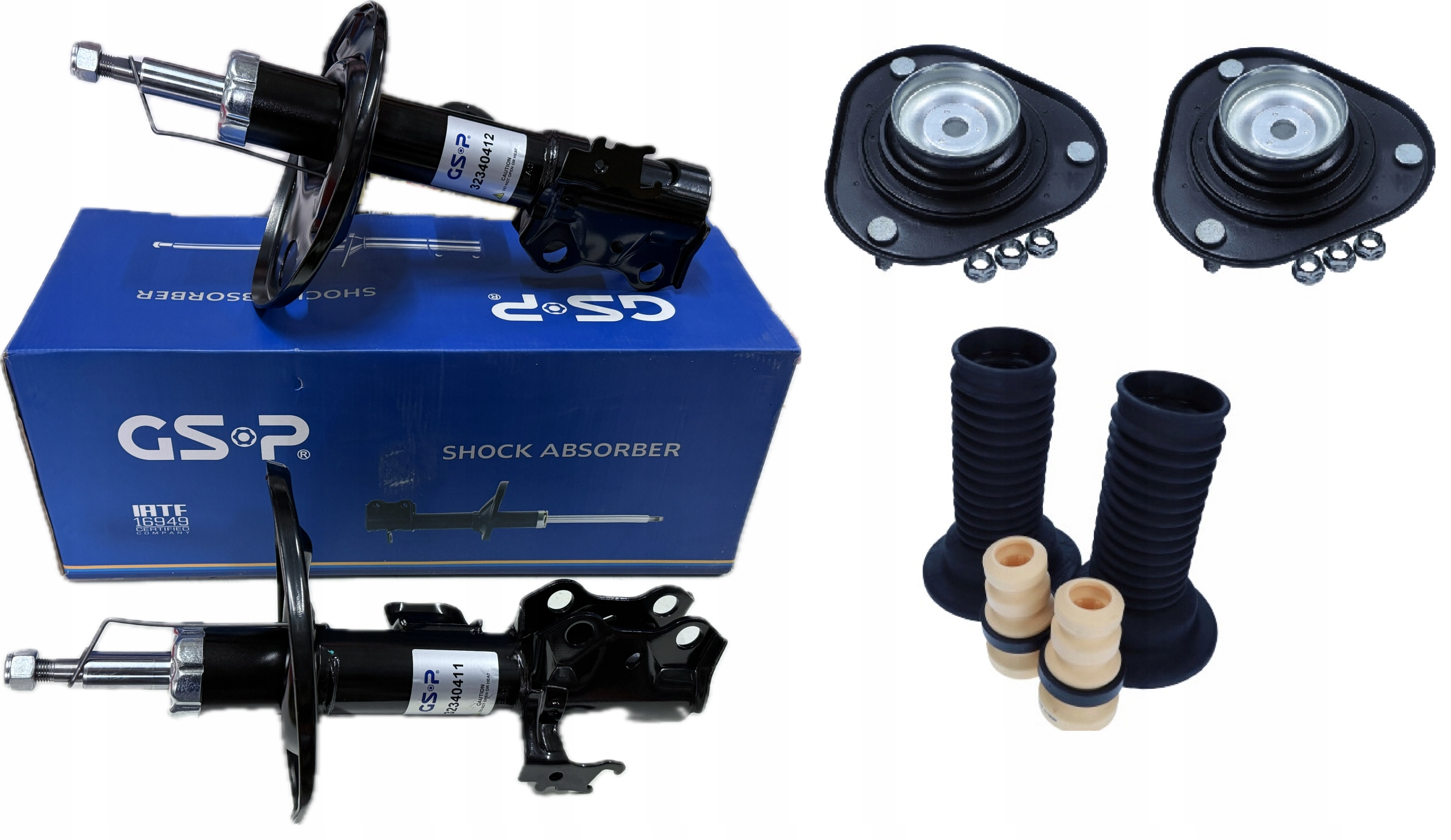 2x Gsp Tlumiče Polštáře Kryty Odrazů Pro Toyota Prius Plus W4 Přední