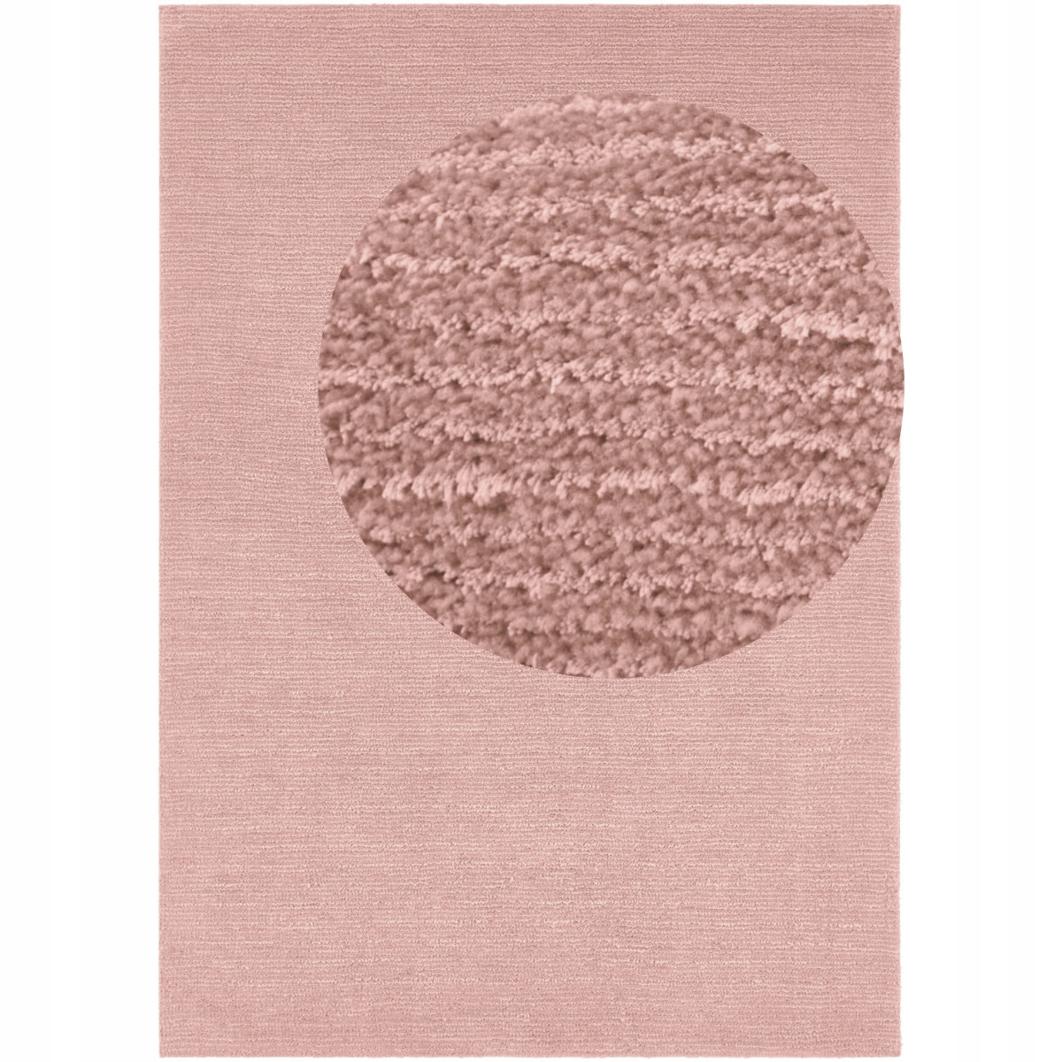 Ružový koberec do obývačky 160 x 230 cm, plyšové mäkké husté štetiny