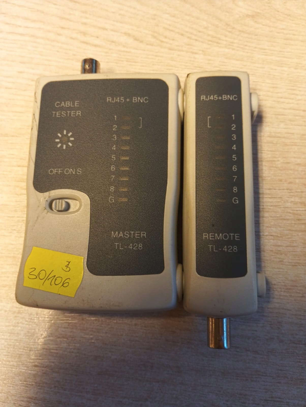 Tester kabli sieciowych LAN RJ45 + BNC z diodami LED