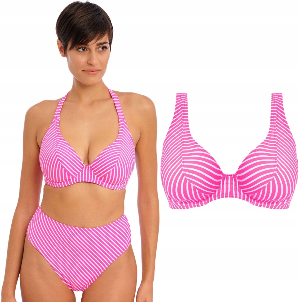 Freya Jewel Clove Stripe měkká plavková podprsenka uw halter bikini top R