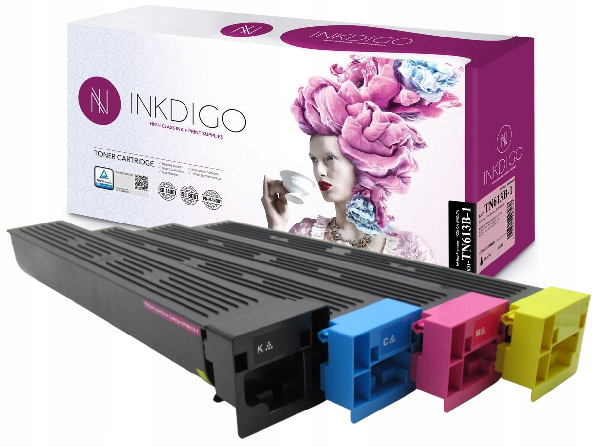 4x Toner Pro Konica Minolta TN613 C552 Cmyk sada