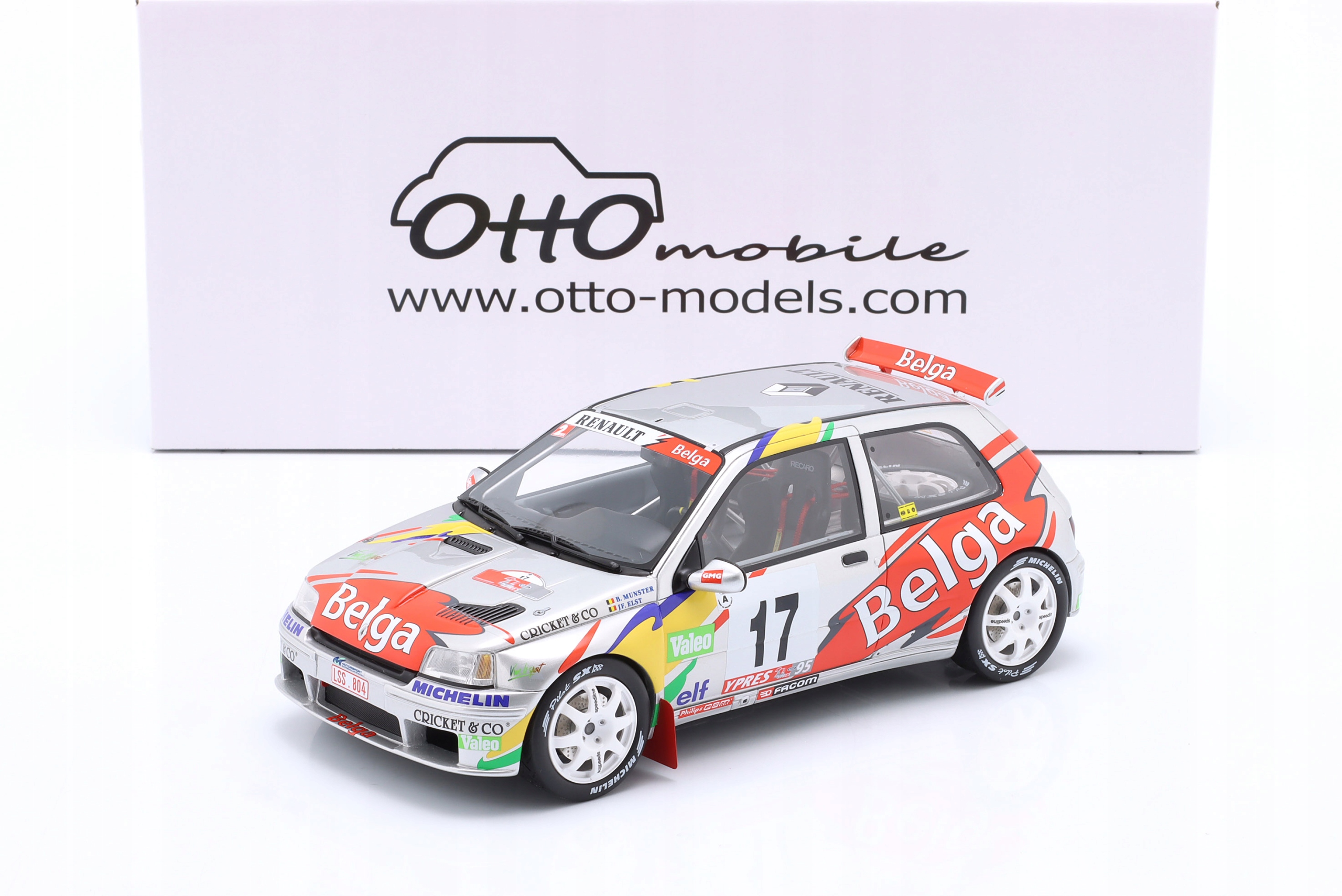 Otto Renault Clio Maxi #17 „Team Belga“ B.Munster Rally Ypres 1995 1:18