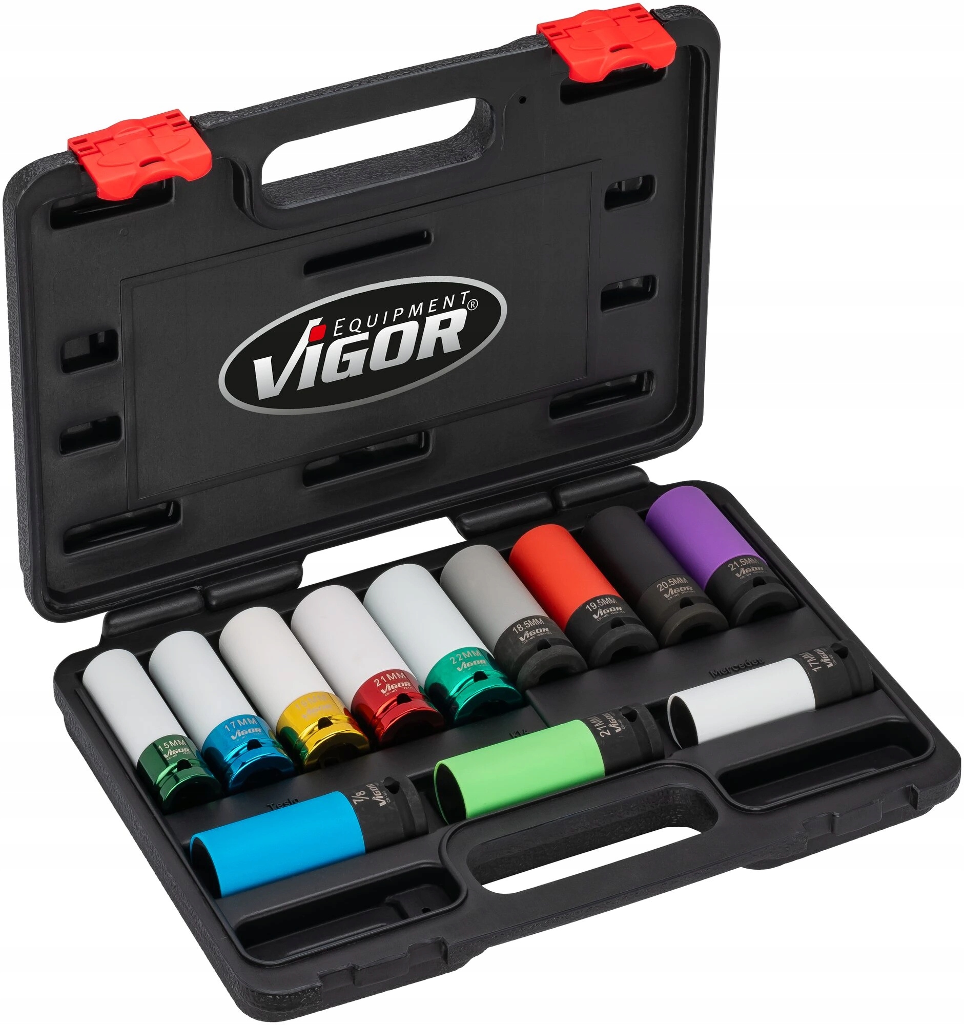V6312/12, Sada nástrčných kľúčov pre rázové uťahovače Vigor 12dielna