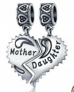 Korálek Charms beads srdce maminka dcera 925