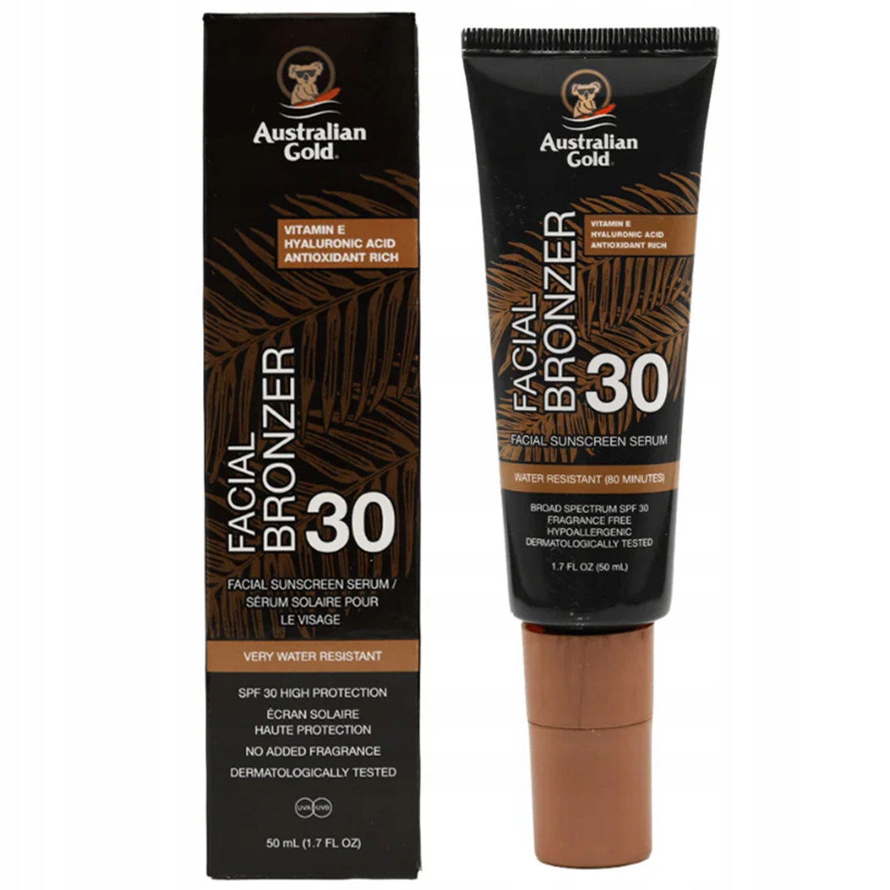 Australian Gold Daily Facial Serum Bronzer pro opalování obličeje Ochrana SPF30