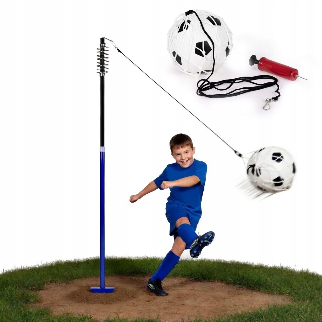Tetherball Trenażer Piłki Nożnej Na Lince Sprężyna Piłka Pompka Movepro