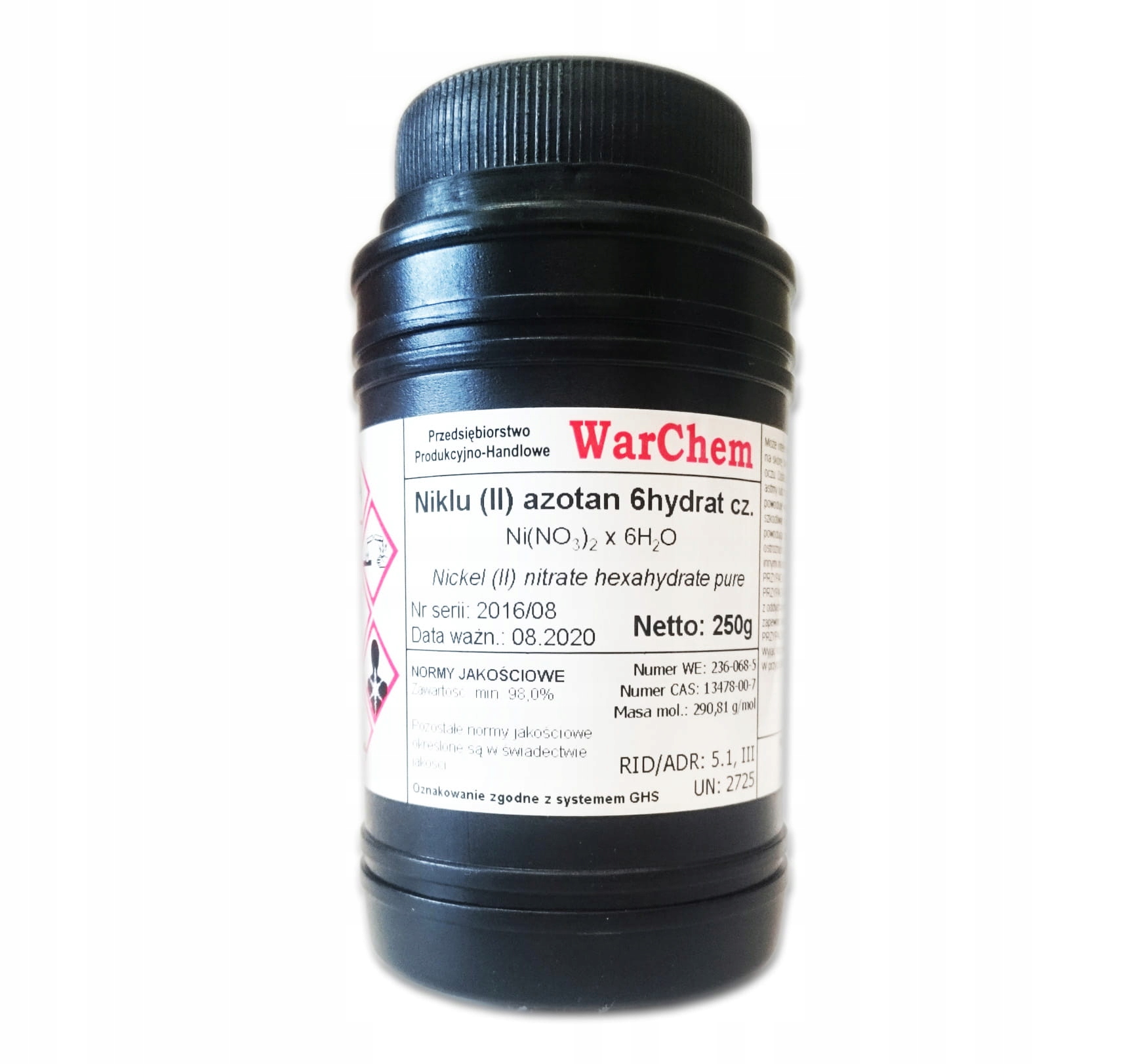 

Azotan Niklu (II) 250g Warchem [48955]