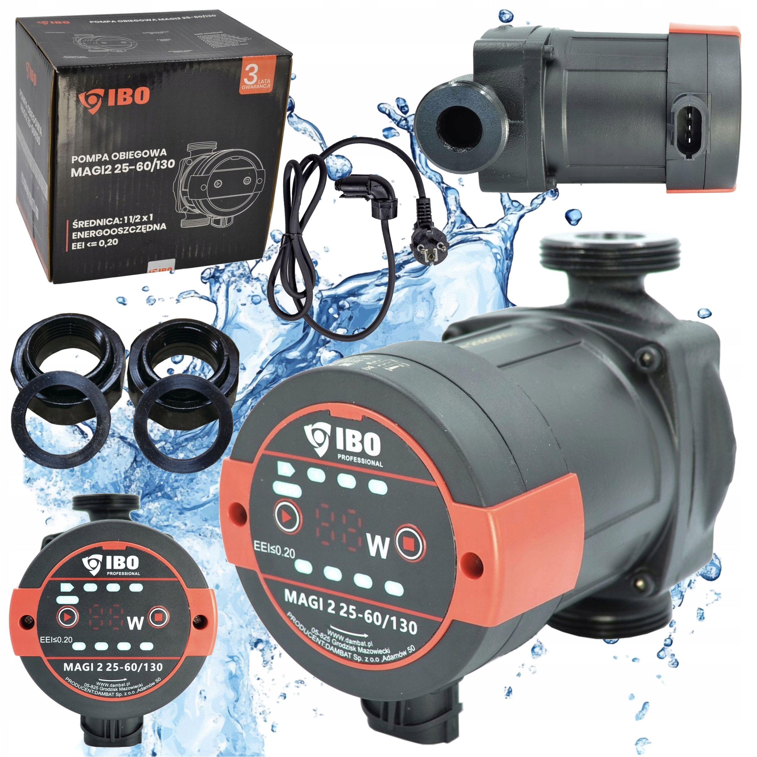 Obehová Pumpa Ibo MAGI2 25-60/130 Energeticky Úsporná S Cirkulačnými Skrutkami