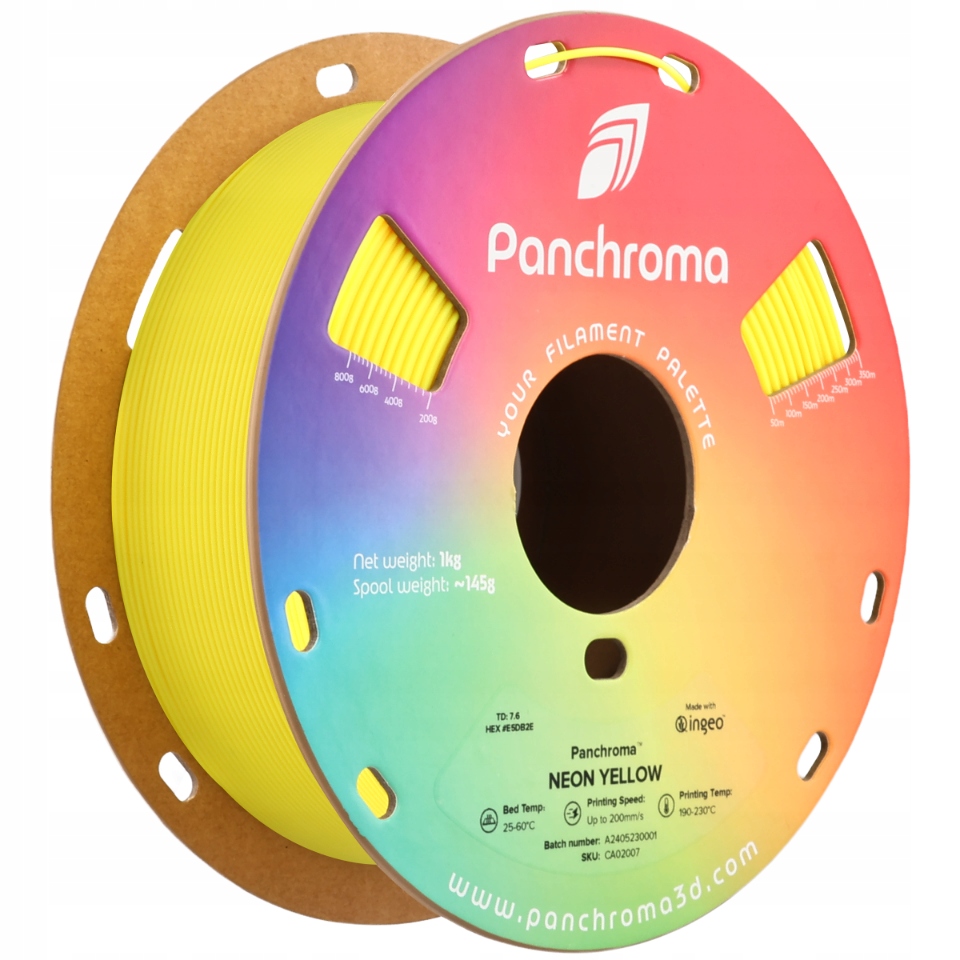Filament Polymaker Panchroma Pla Neon Yellow 1,75 mm 1 kg