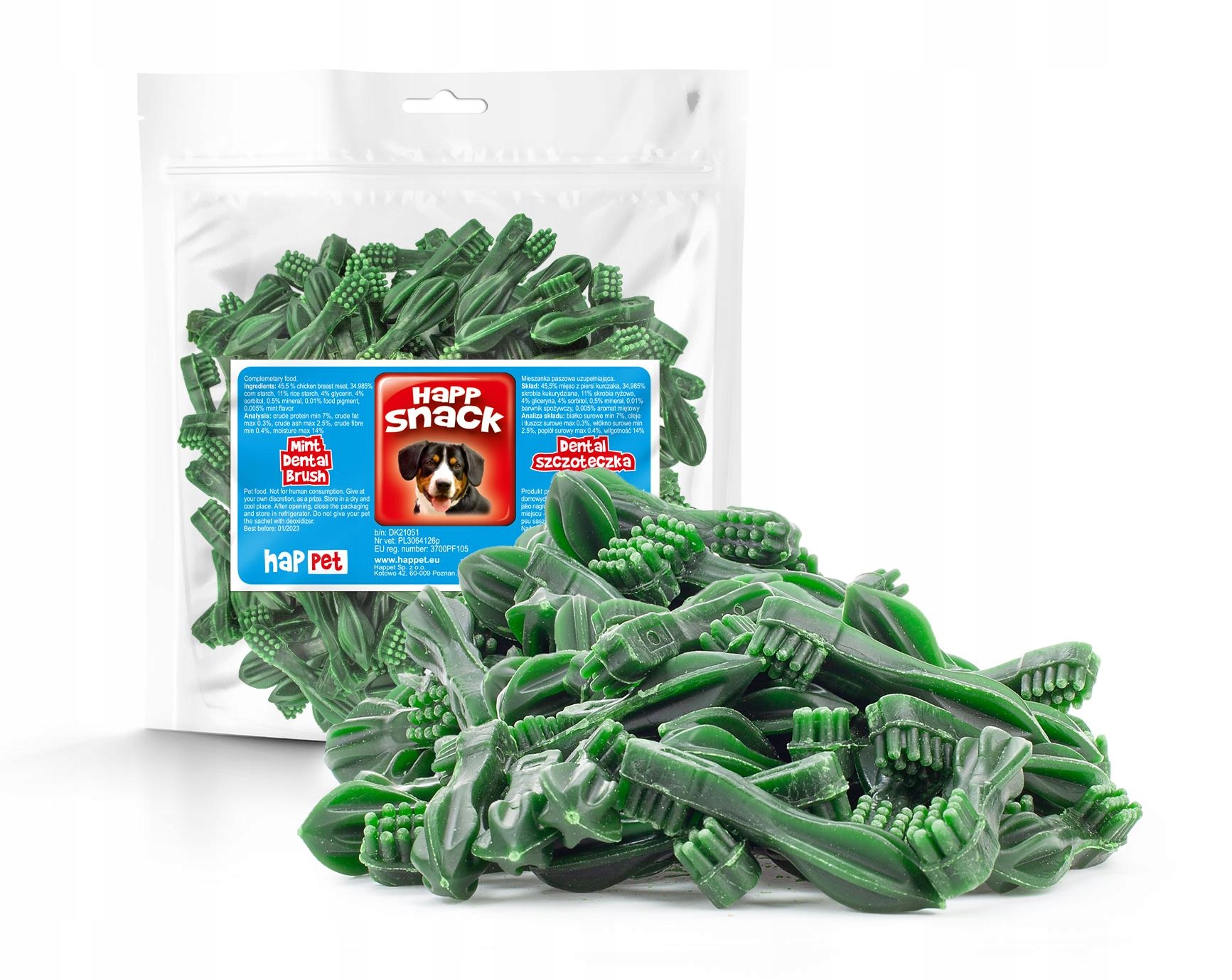 Zubní kartáček mint 500 g – svěží dech psa