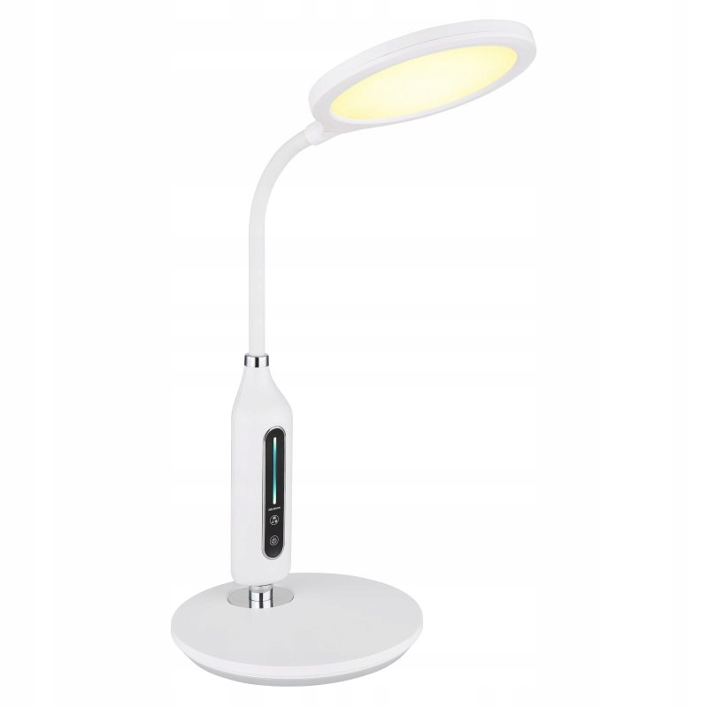 Biała ściemnialna lampa biurkowa ramie flex LED 9W FRUGGY 58435W Globo Zawiera baterie nie