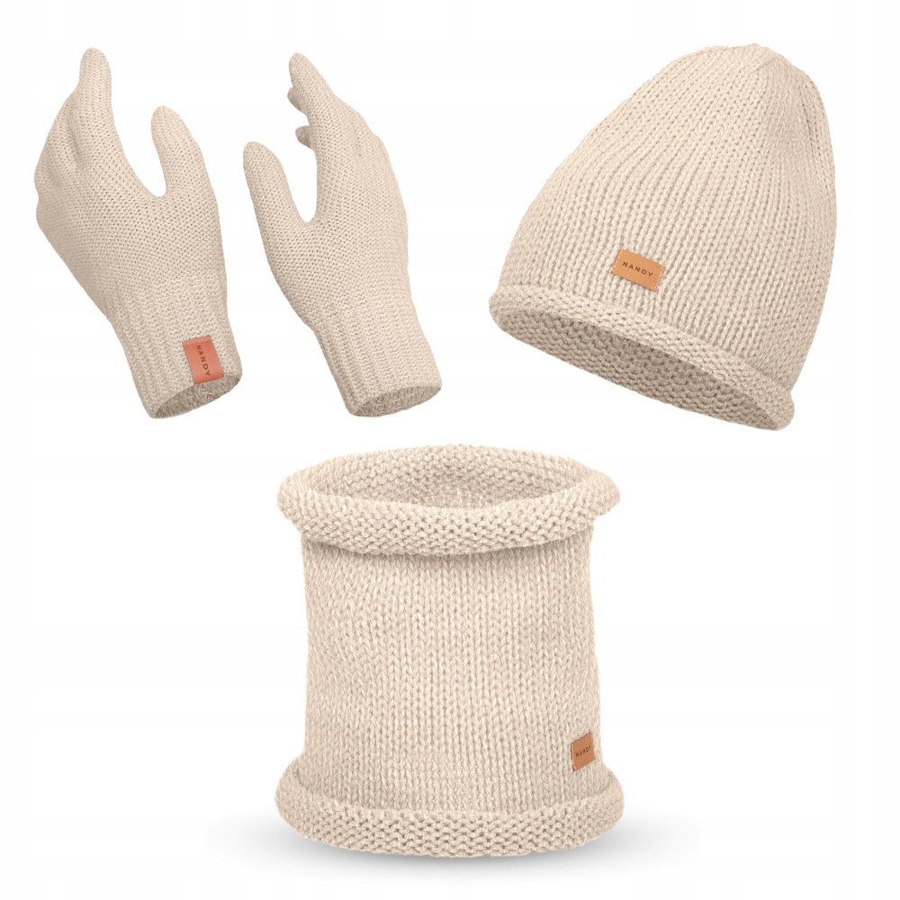 Nandy Dámská Zimní Sada Čepice Nákrčník Rukavice Teplá Zimní Sada