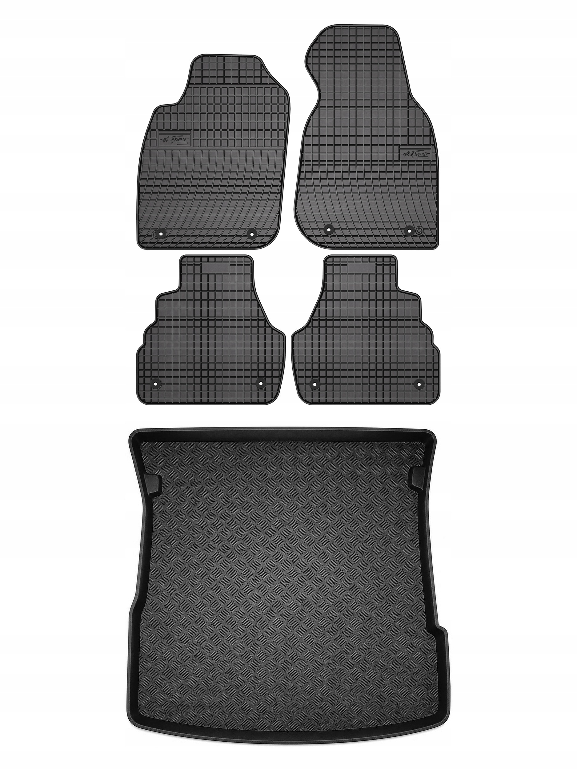 Gumové koberce SolidPRO rohož do kufru pro: Audi A6 C5 1997-2005 5 el.