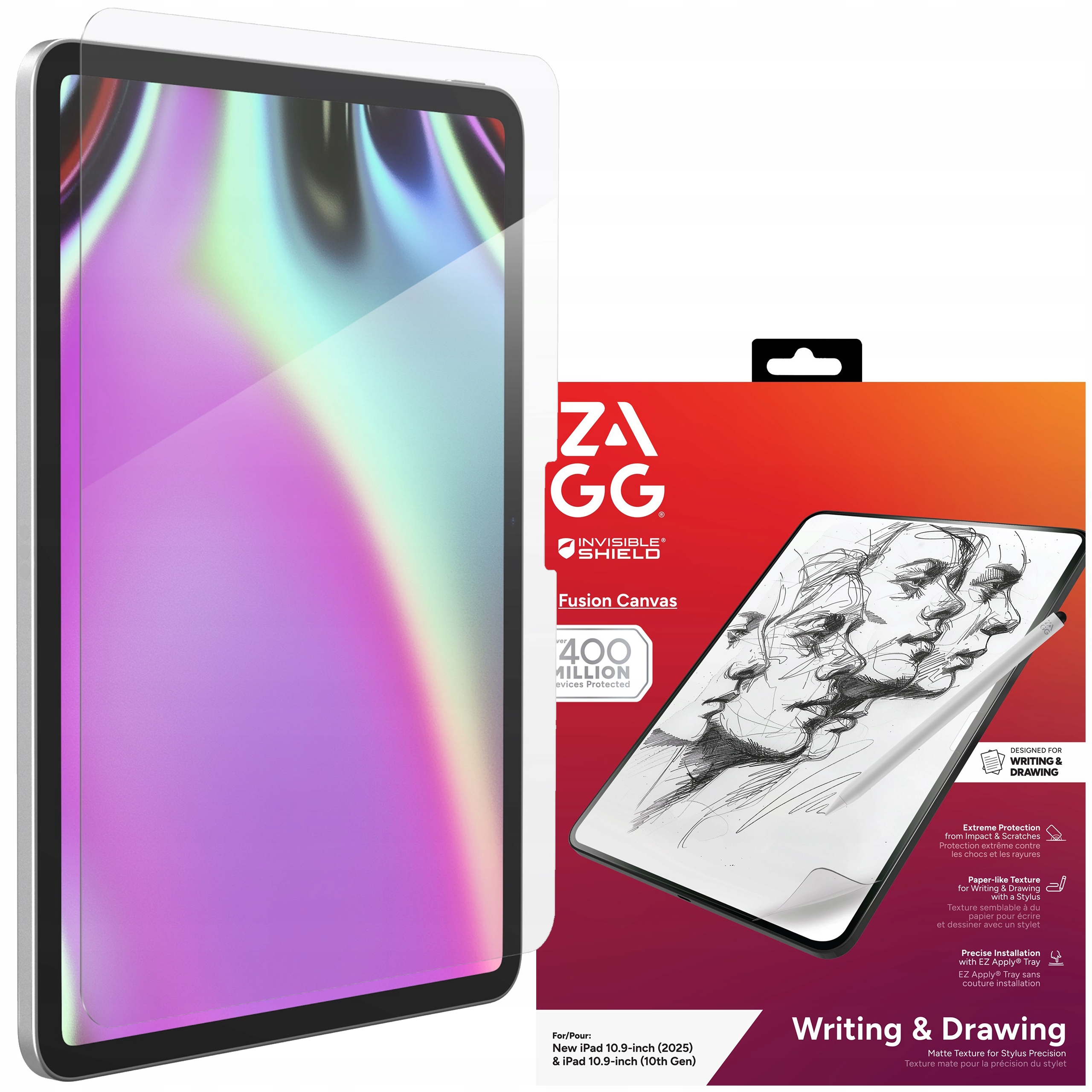 Zagg Fusion Canvas Fólie napodobující papír pro iPad 11" 2025 10.9" 2022