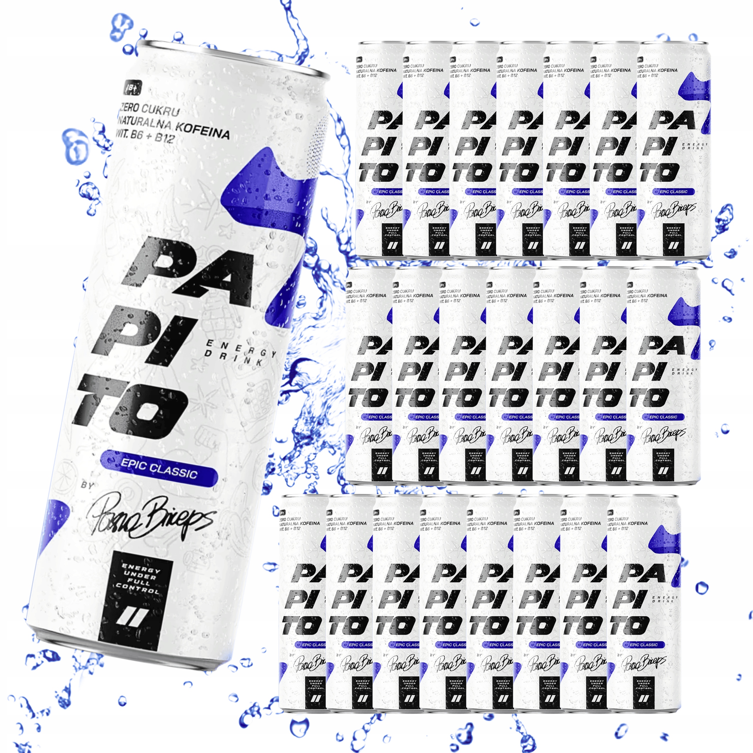 Papito Energy Epic Classic energetický přípravek bez cukru přírodní kofein 24x250 ml