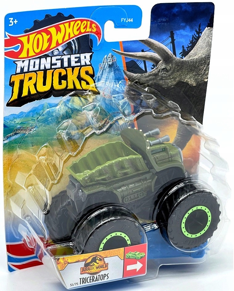 

Triceratops Jurassic Dinozaur Hot Monster Trucks