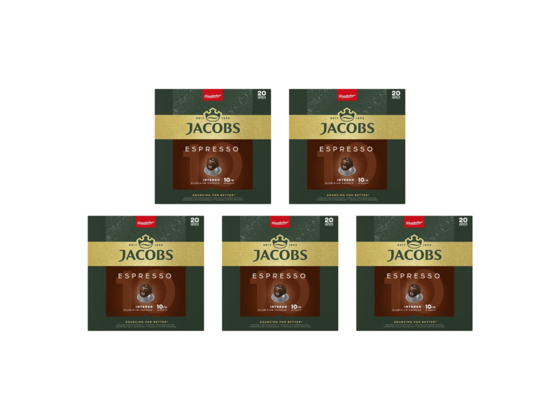 Kapsułki Jacobs Espresso Intenso 10 do ekspresu Nespresso 10 szt x5