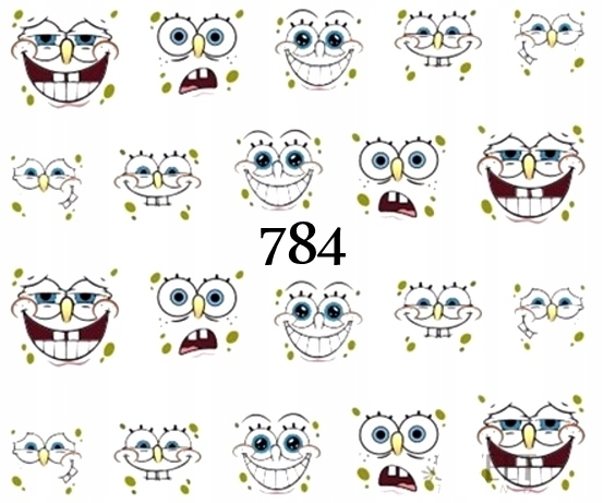 

Naklejki wodne na paznokcie Spongebob 784