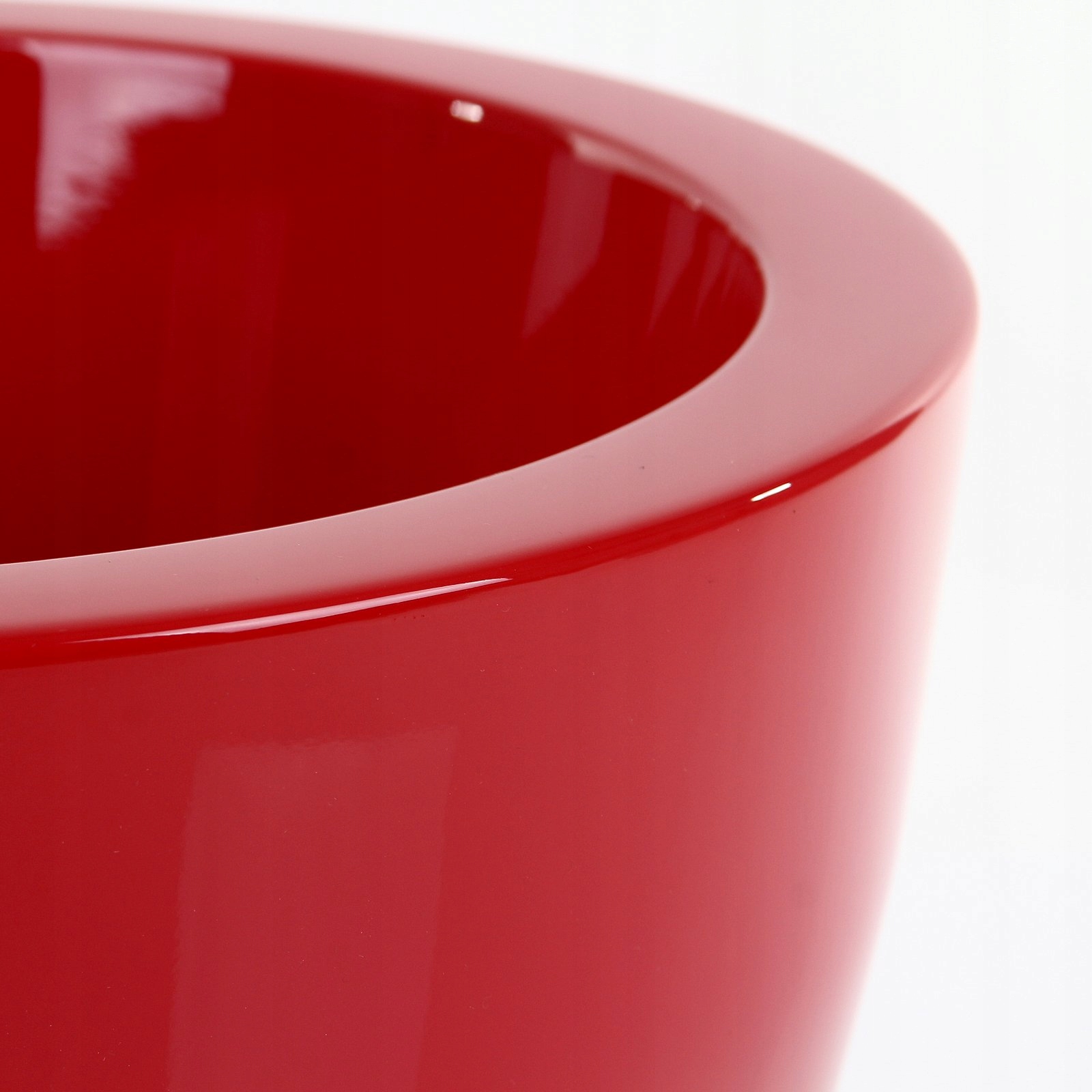 białe lakierowane donice NISCAL 47/43 biały połysk Kształt Okrągły