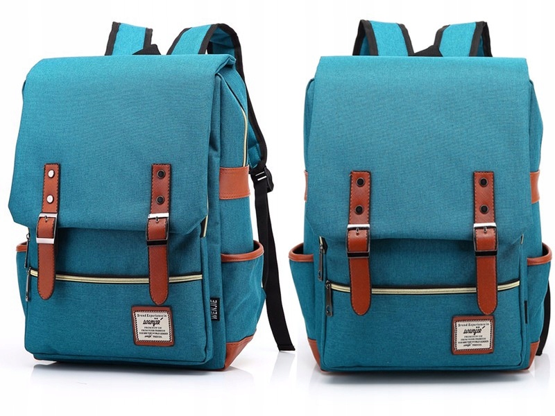 

Wro modny Plecak Oxford laptopa 15 turkus vintage