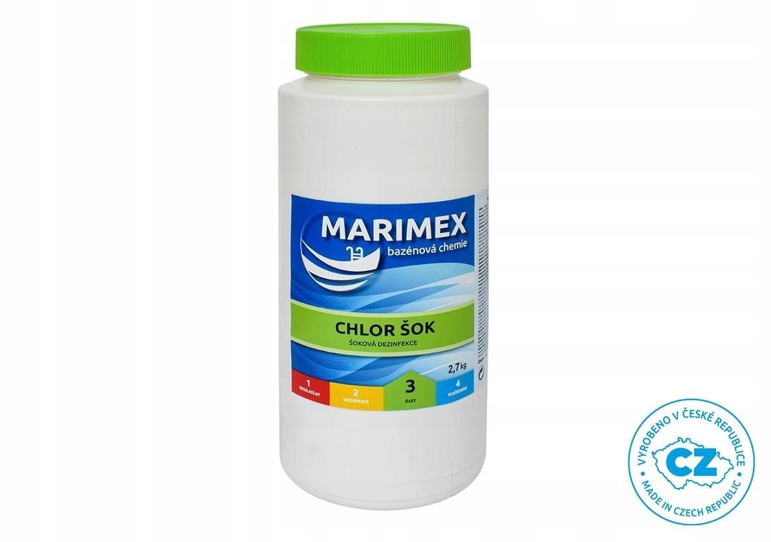 Marimex Chlor Šok 2, 7 kg bazénová chemie Řasy 11301307