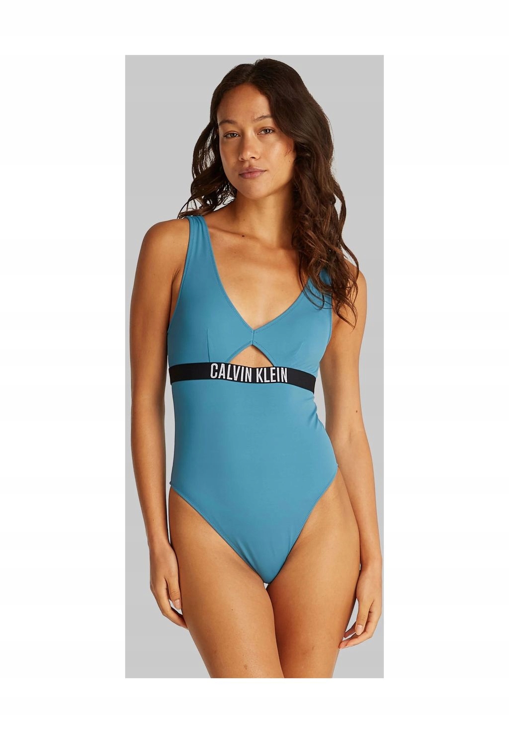 Calvin Klein Modré Jednodílné Plavky S Páskem, Velikost 7AA