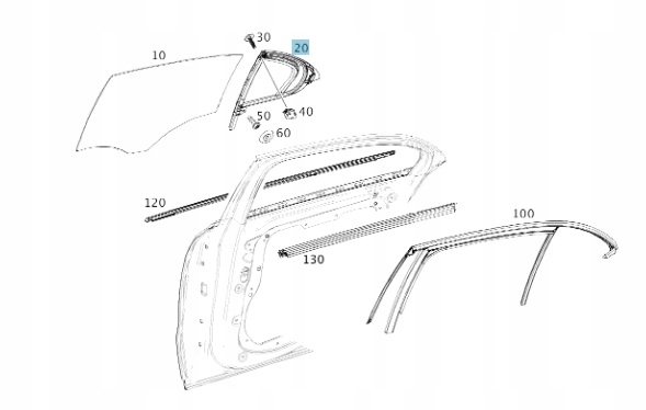 A1767300400 - Боковое стекло двери PT MERCEDES-BENZ A W176