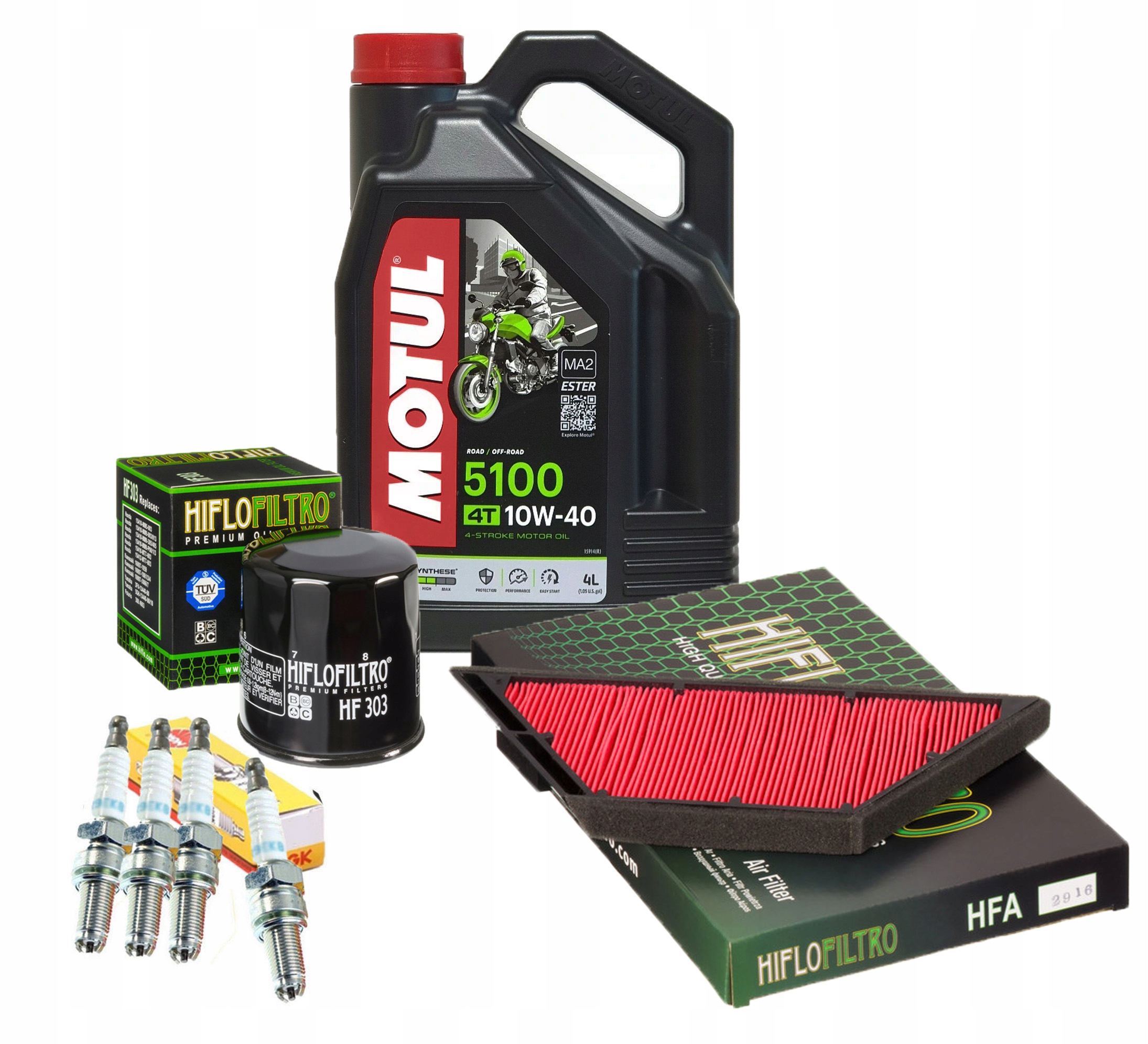 Olej Motul KAWASAKI ZZR 1400 06-11 Filtr Świeca