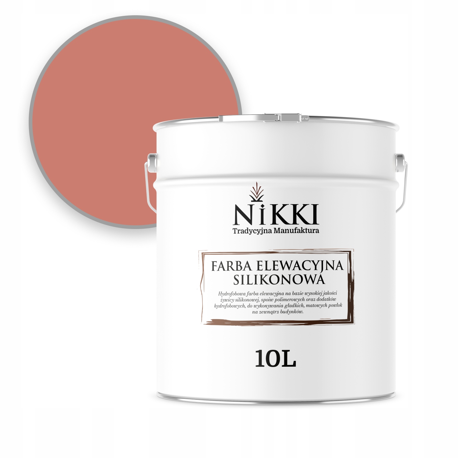 Fasádna Farba Silikónová 5 L Lososová F315 Odolná Voči Zelene