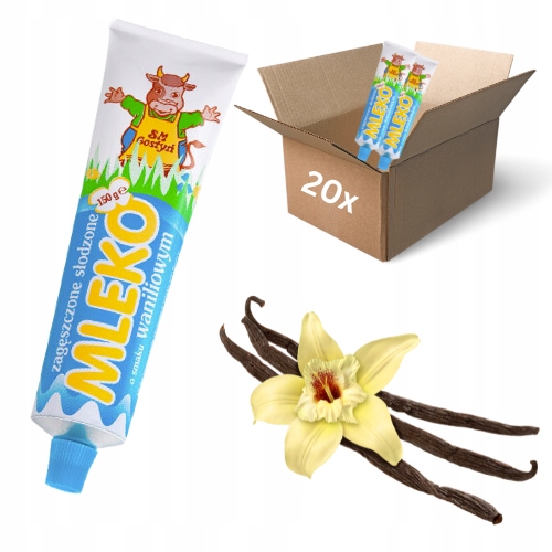 20 x zahuštěné mléko v tubě Sm Gostyń 150 Ml Vanilka ideální pro dezerty
