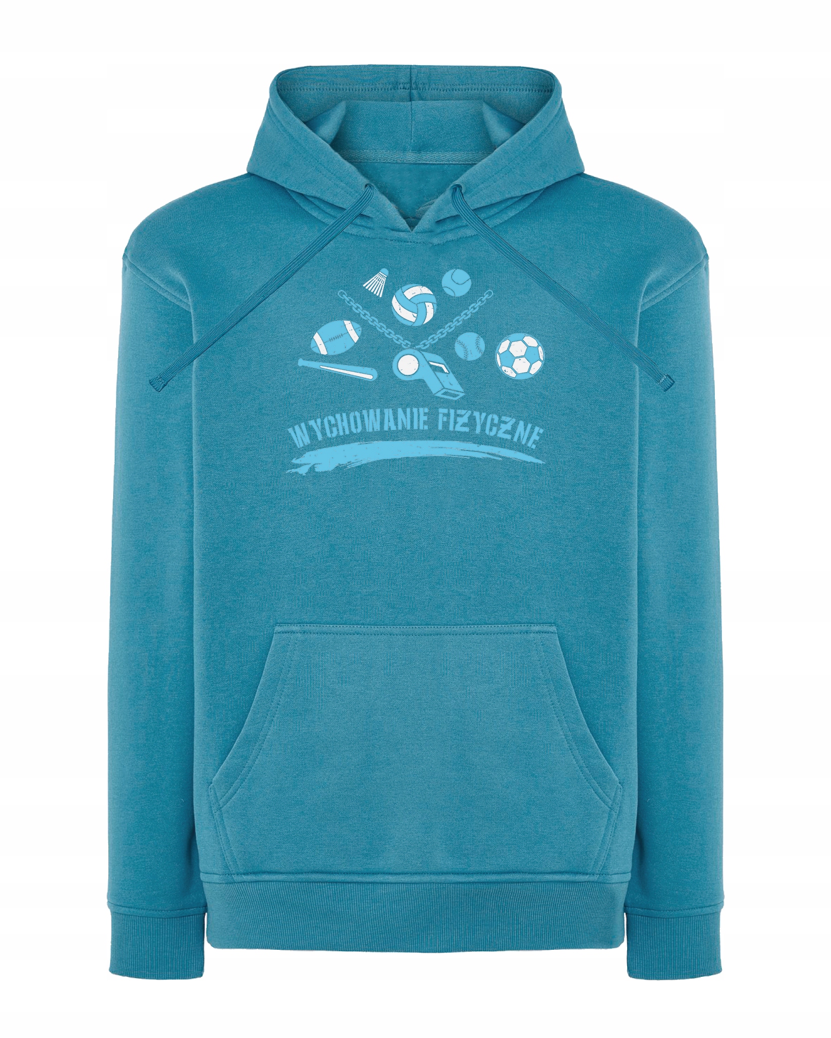 Mikina s kapucí Den učitelů Tělesná výchova Sport Modrá XL
