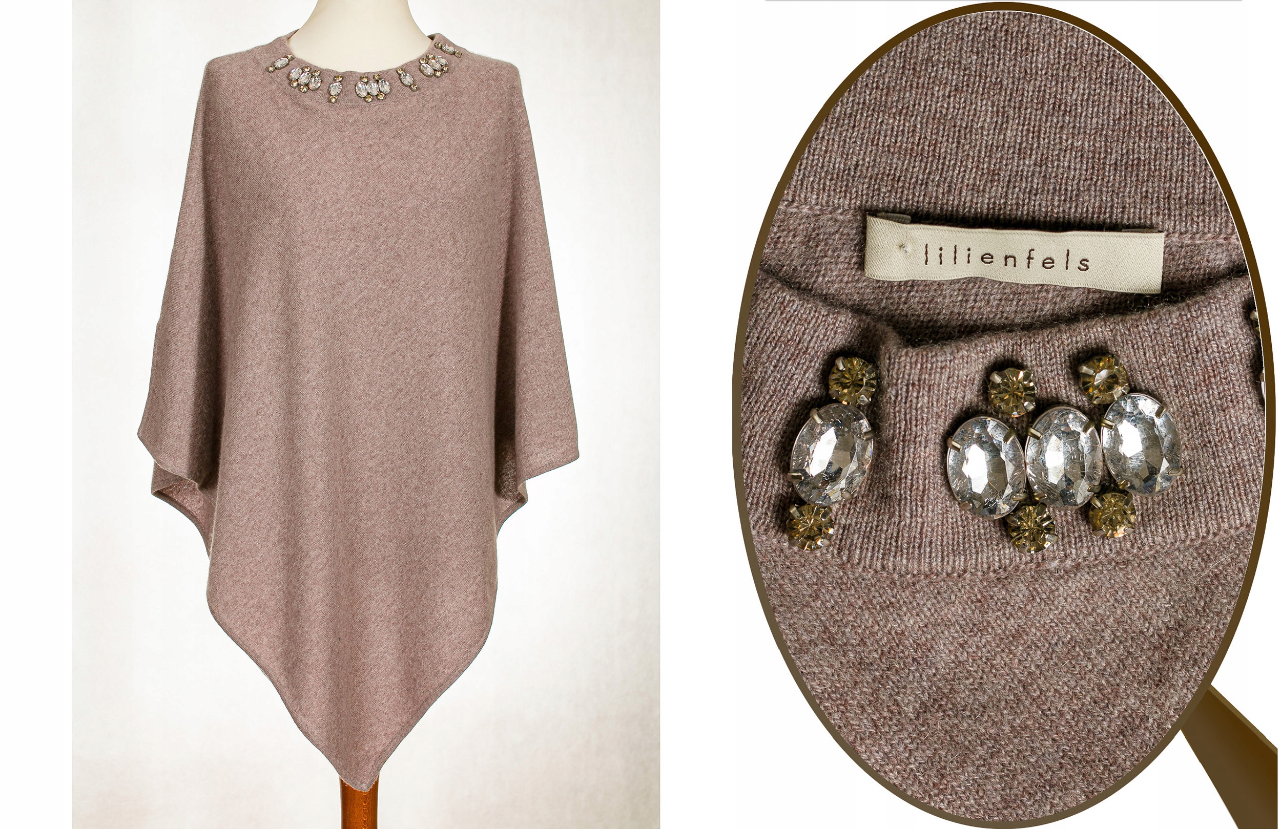 LILIENFELS PONCZO 100 % KASZMIR UNIW. NOWE