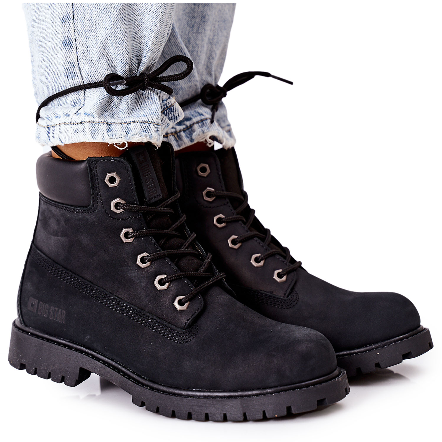 

Trapery Botki Workery Bigstar II274446 Czarne 38