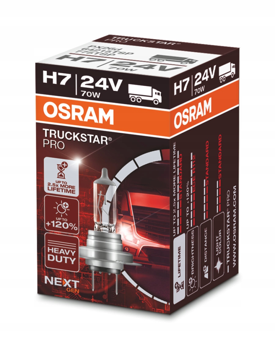 

Osram H7 24V 70W PK26d Truckstar Pro NextGen 1 szt